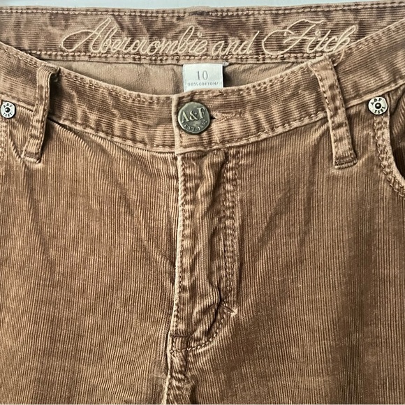 Vintage Abercrombie & Fitch Brown Corduroy Pants Low Rise Size 10 Straight Leg - Picture 4 of 13
